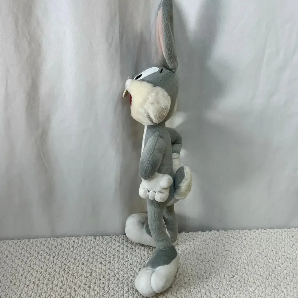 VTG Bugs Bunny Plush Stuffed Toy NAMCO Bendable Ears Vinyl Eyes Gray White
